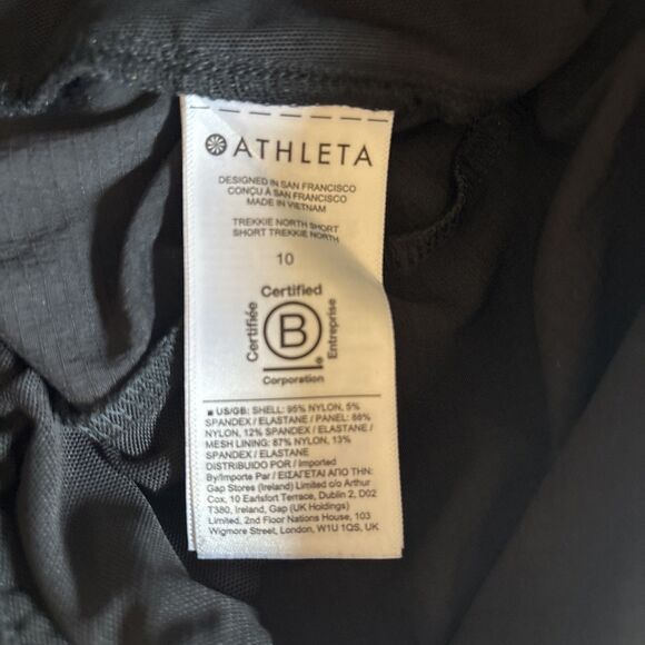 ATHLETA Trekkie North Shorts Hiking Walking 3.5” Black Women’s 10 - Picture 3 of 8